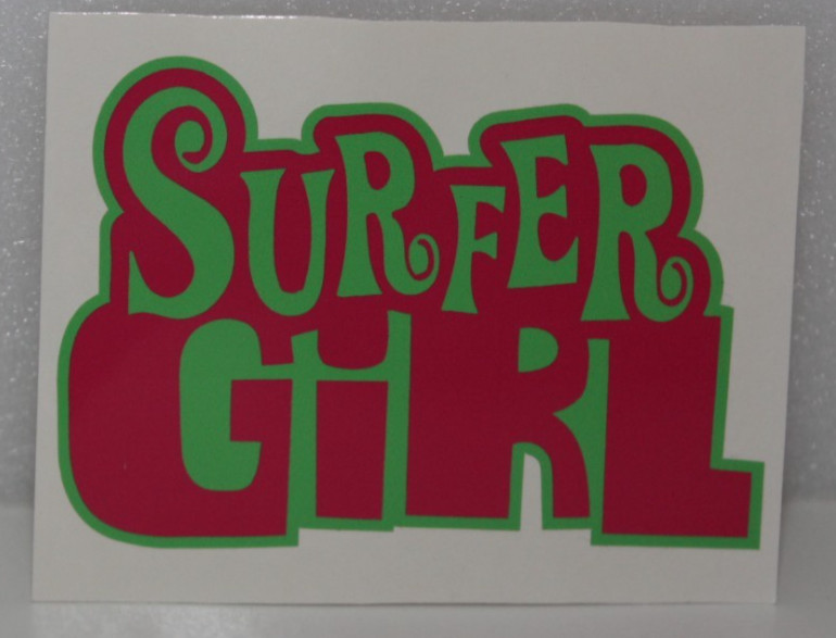 LOT OF 6 HAWAII SURFING STICKERS SURFER GIRL ALOHA RUSTY VOLCOM SURF SHOP