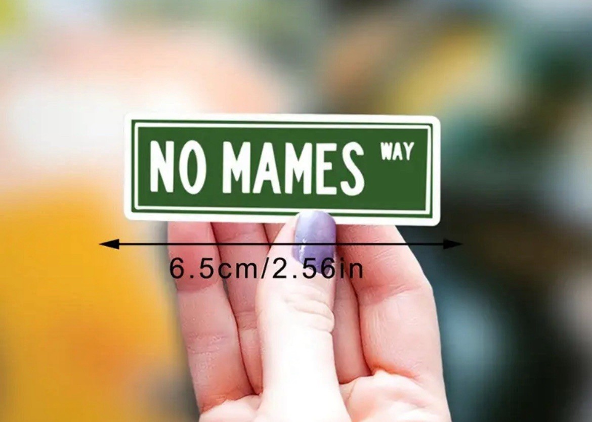 1pc "No Mames Guey" Humorous Sticker-Durable PET Paper, Green