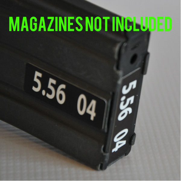 STICKERS for METAL MAGAZINES 5.56 WHITE NUMBERED 1-6