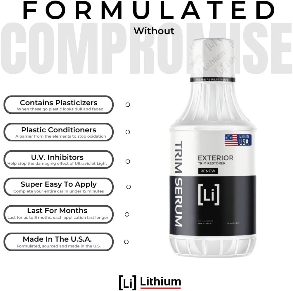 Trim Serum- Plastic Restorer for Cars- Restores Even the 16 Fl Oz (Pack of 1)
