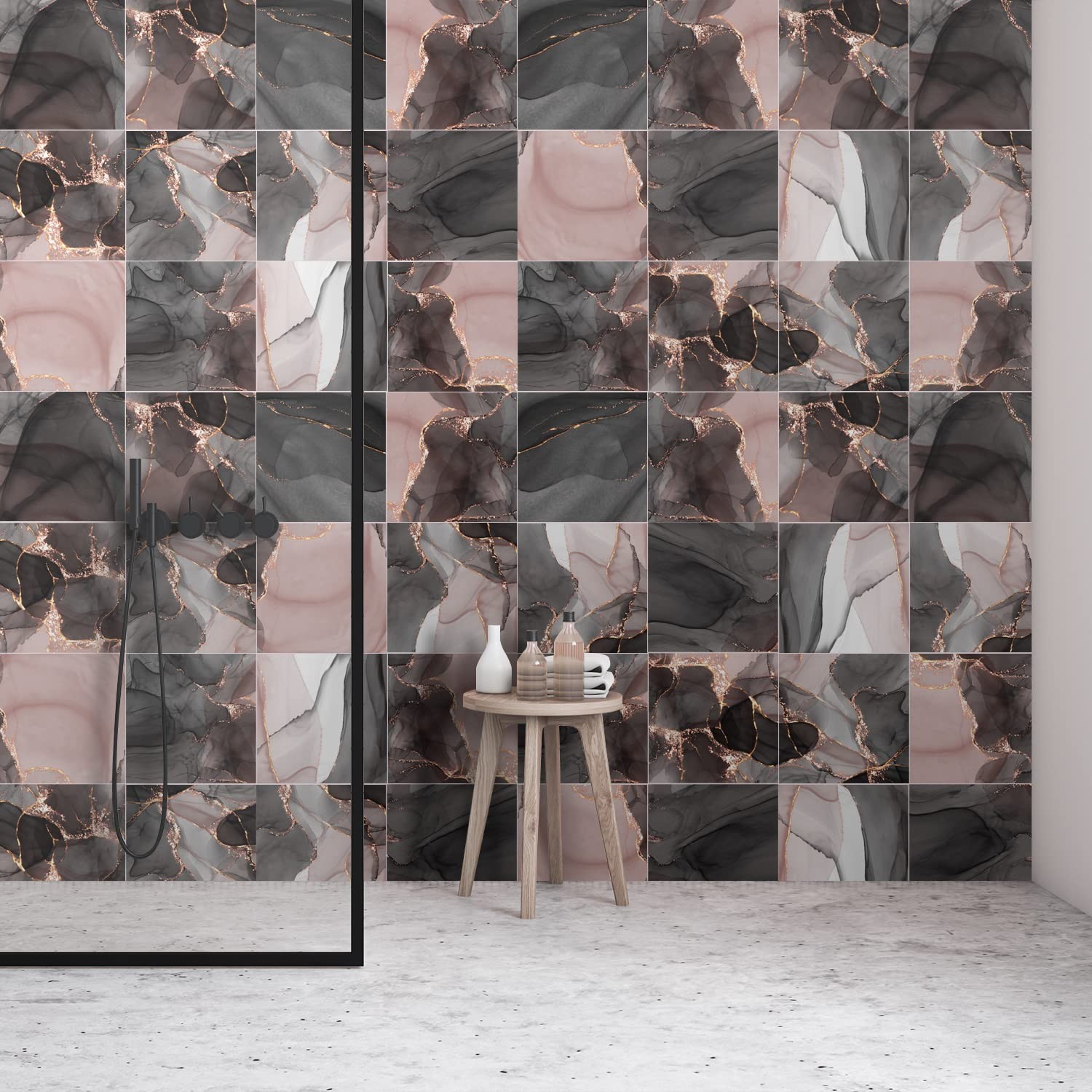 12Pcs Matte Wall Tile Sticker Transfer Peel and Stick, Self-Adhesive Vinyl Ba…