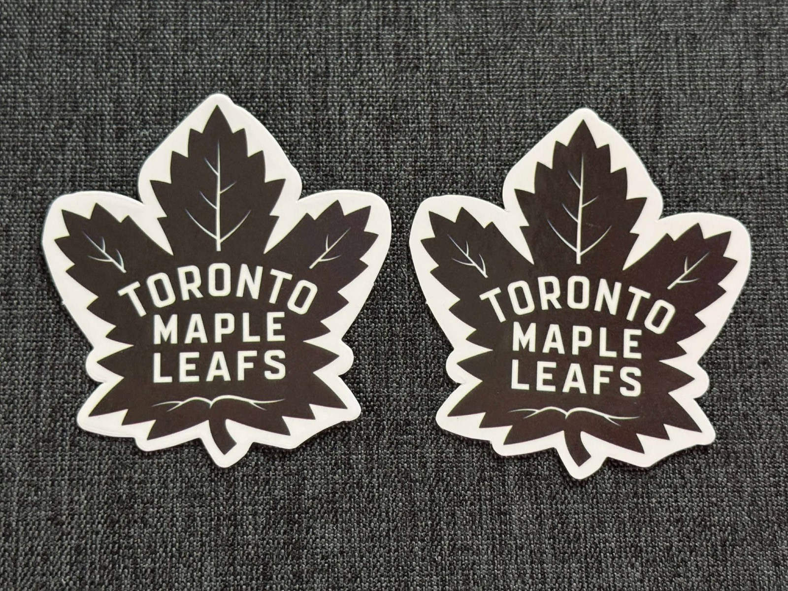 Lot (2) TORONTO MAPLE LEAFS 2 3/8" x 2 5/8" Logo STICKERS Fast! FREE SHIP!