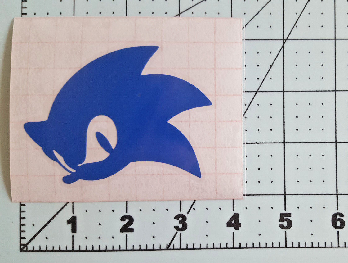Sonic the Hedgehog logo decal sticker with transparent transfer film