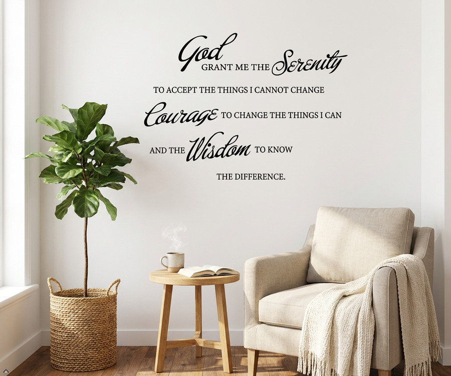 GOD Grant ME The Serenity Prayer Bible Art Quote Vinyl Wall Stickers Decal Décor