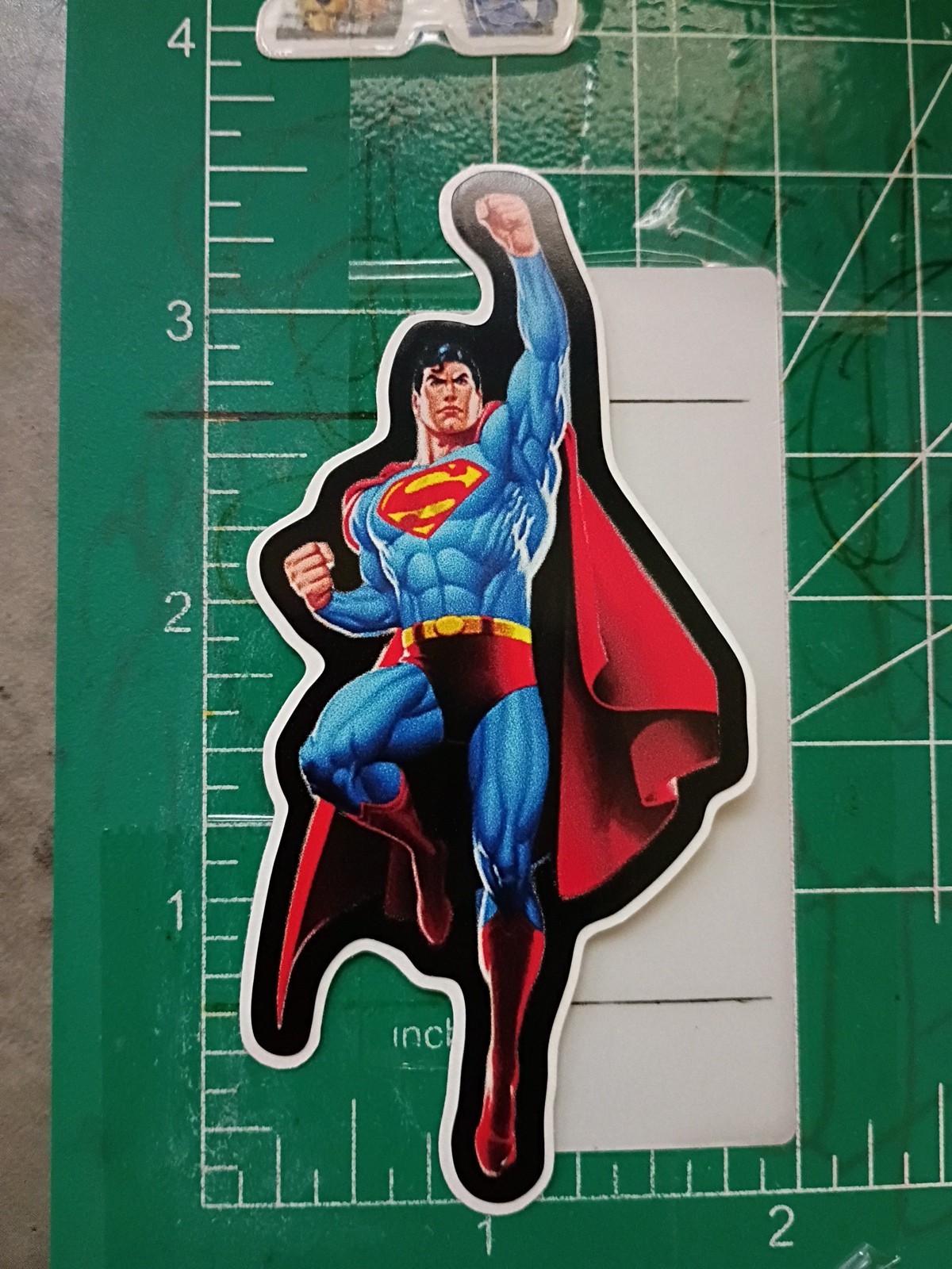 DC SUPERMAN STICKER X VYNIL HIGH GLOSS DIE CUT STICKER X 3.5X2 INCHES STICKER X
