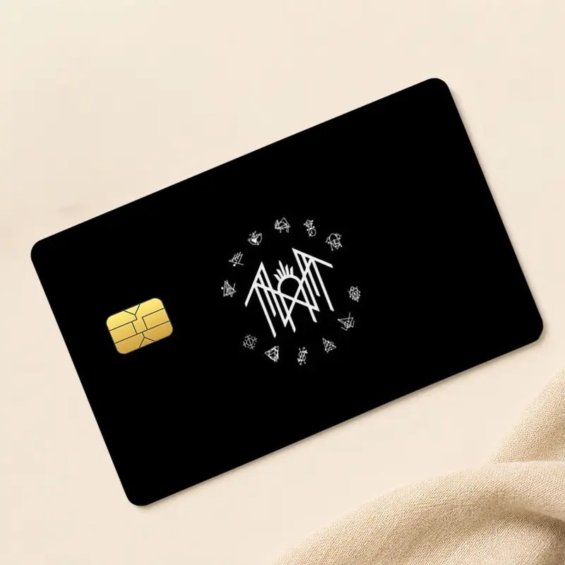 Sleep Token Dark Silhouette Ritual Card Skin – Protective Card Sticker for Fans