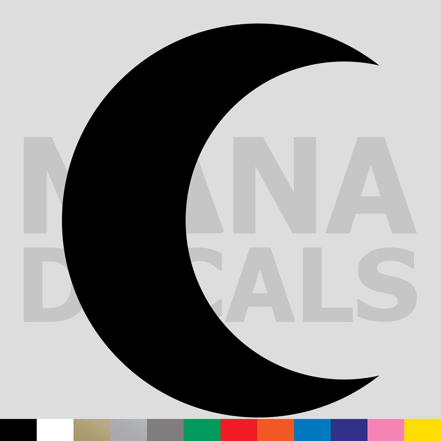 Crescent Moon Vinyl Die Cut Decal Sticker – Lunar Space
