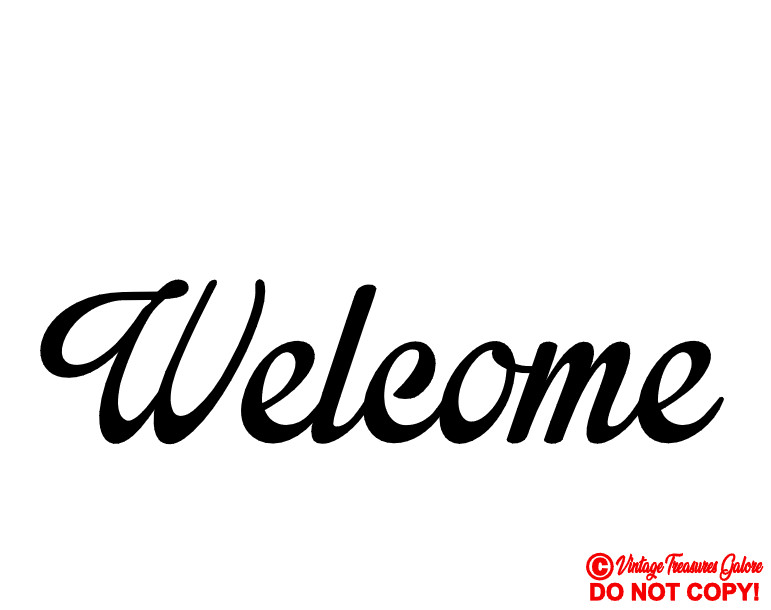 WELCOME Vinyl Decal Sticker Home Business Door Wall Window Entrance Lettering