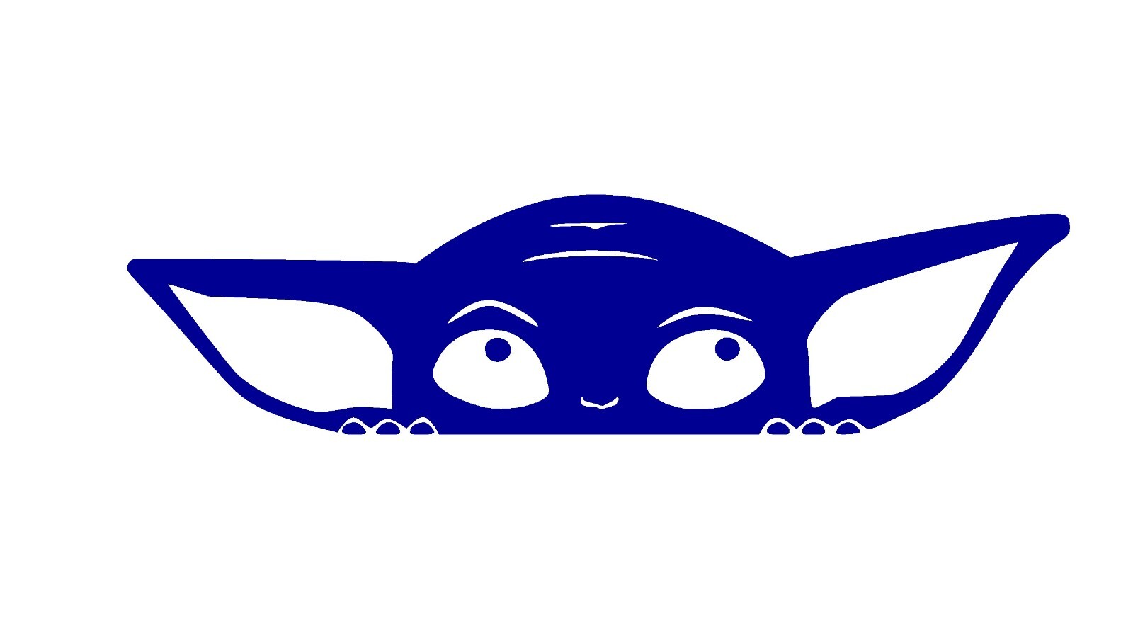 Peeking Grogu Decal, Mandalorian, The Child, cute baby Yoda sticker
