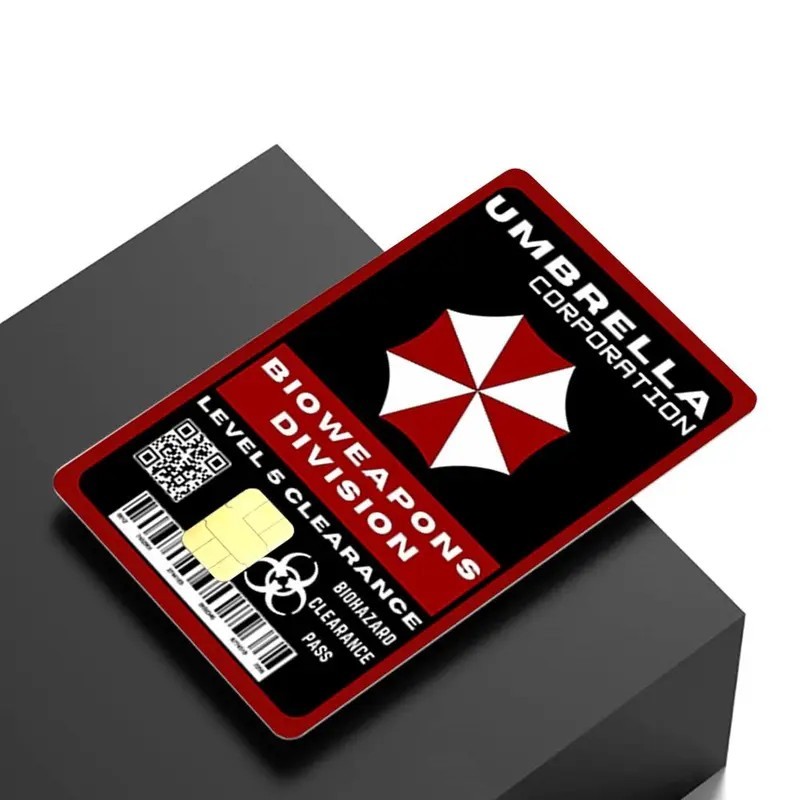 Racoon City Inspired Sticker Resident EVil Umbrella Corporation Credit Card Skin