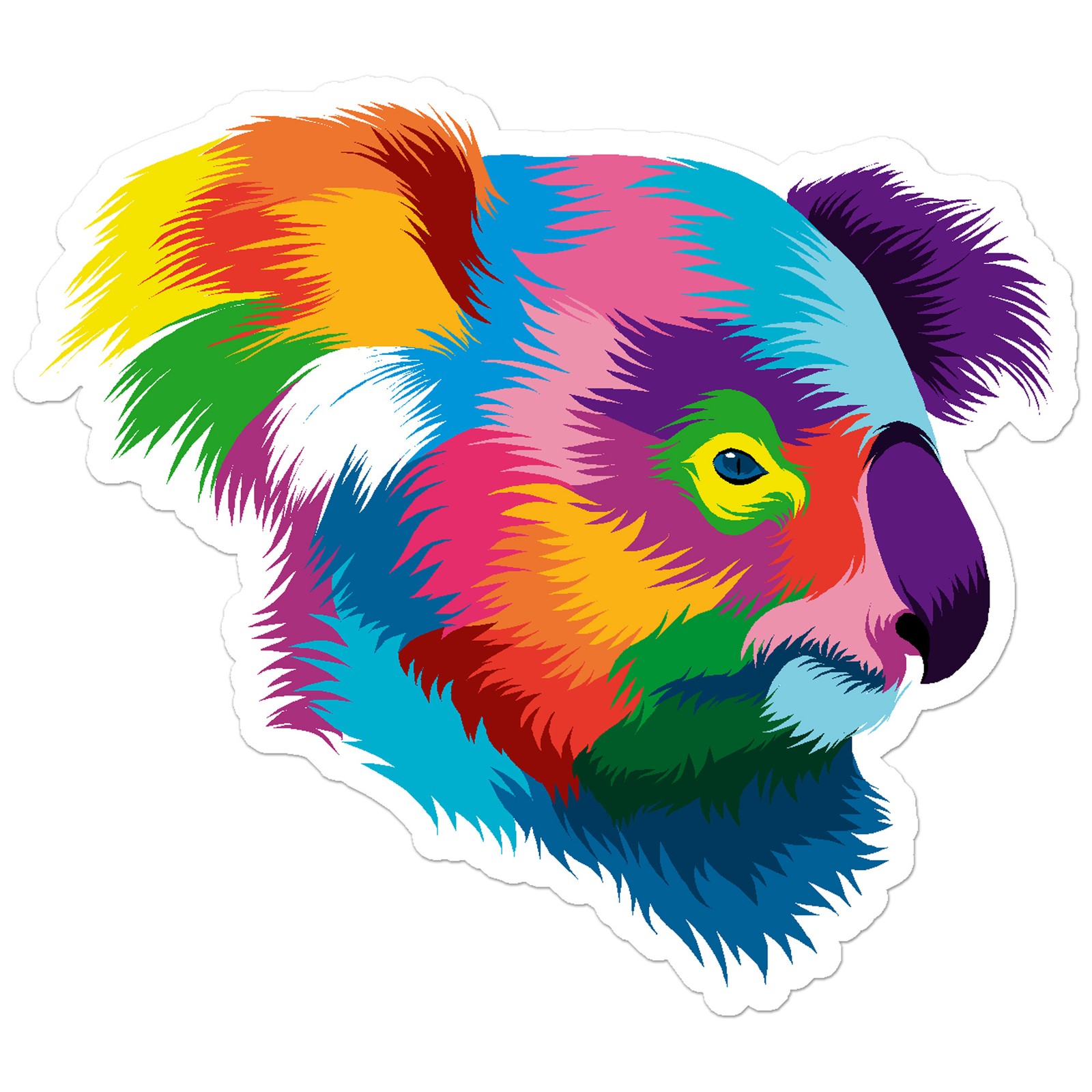 Koala Bear Head – Vinyl Decal Sticker – Car Window Laptop – ebn8634
