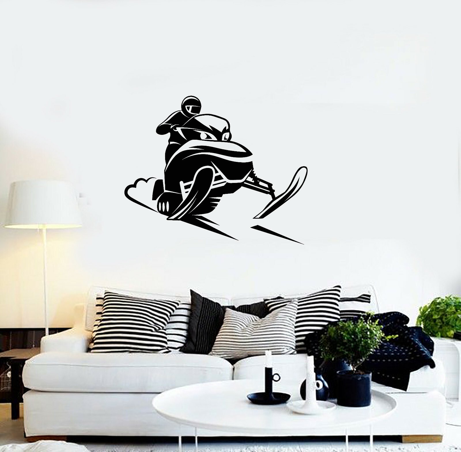 Vinyl Wall Decal Snowmobile Race Snowmobiling Activities Stickers (ig5933)
