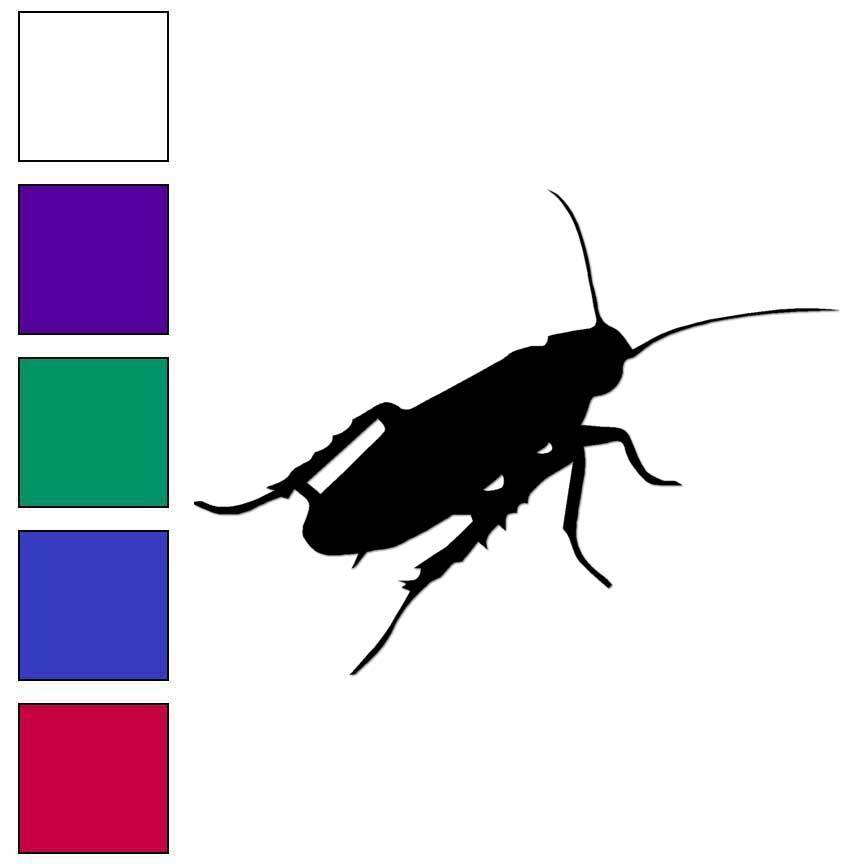 Cockroach Bug Insect, Vinyl Decal Sticker, Multiple Colors & Sizes #6777