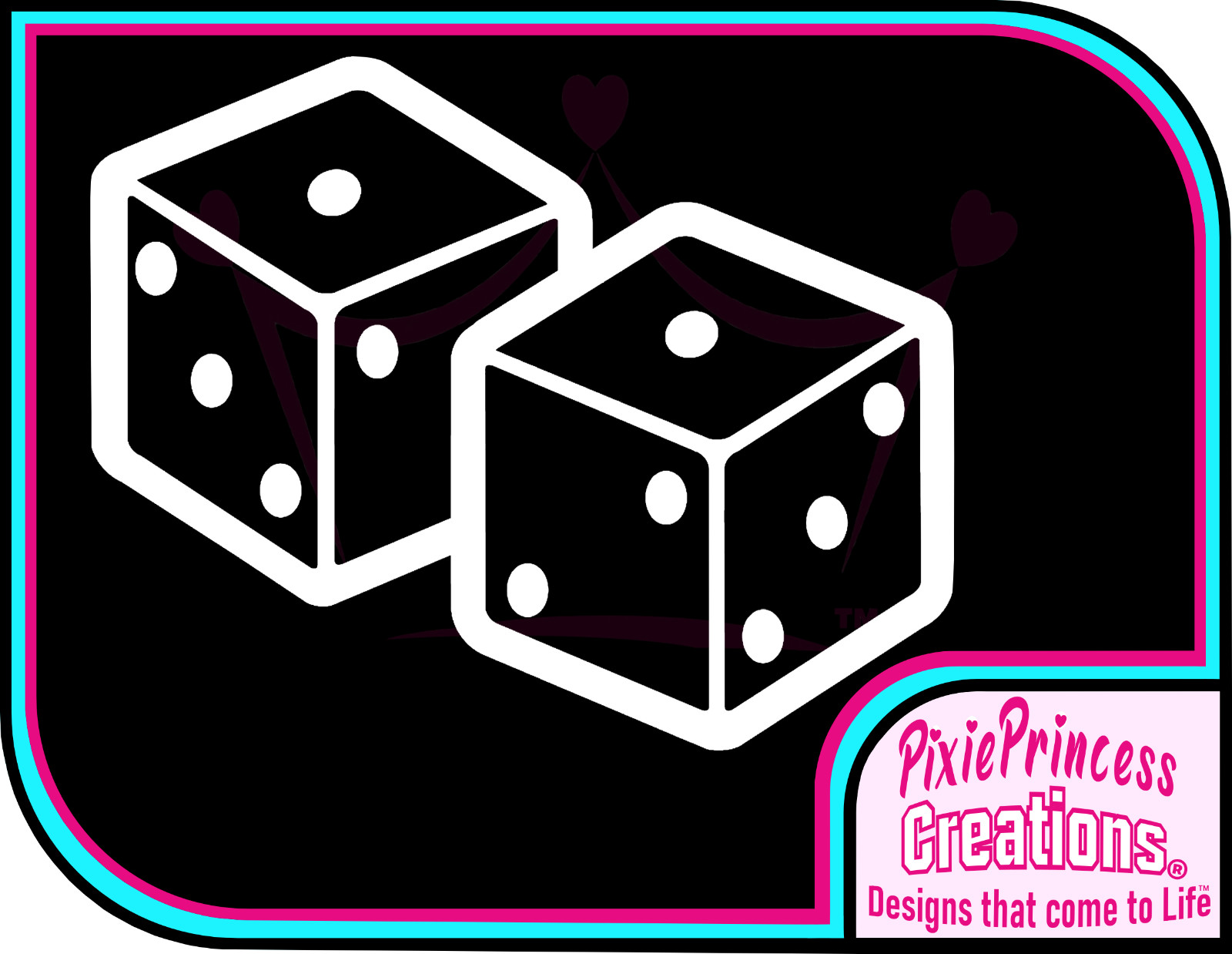 Dice I Vinyl Sticker Car Vehicle Wall Art Poster Bedroom Window Lucky Roll Decal