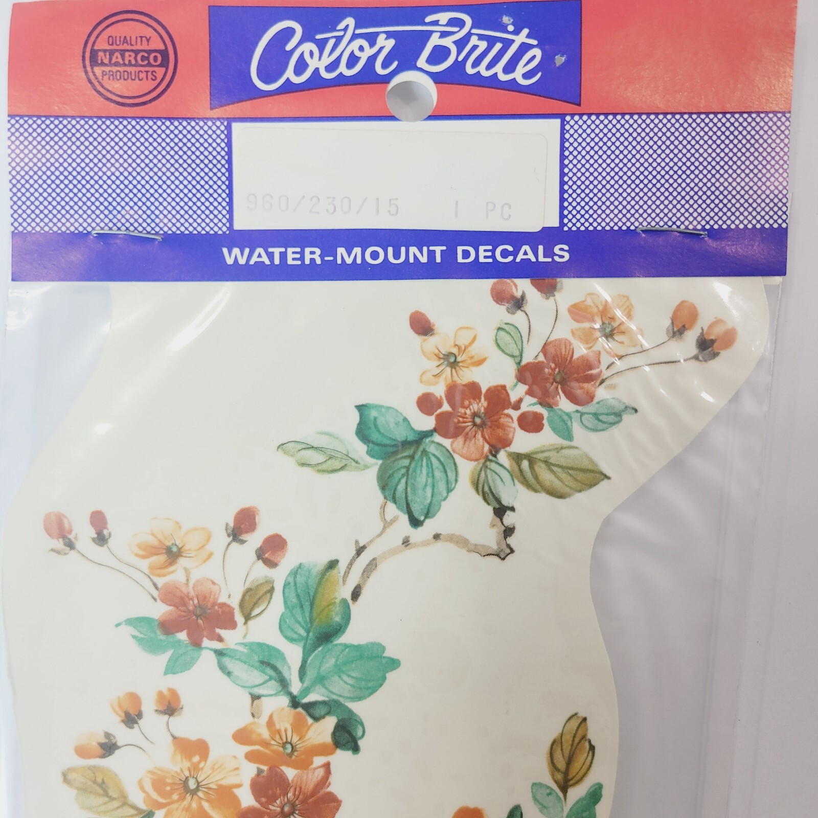 Color Brite Water mount decal floral 1 pc cherry blossom branch 7in