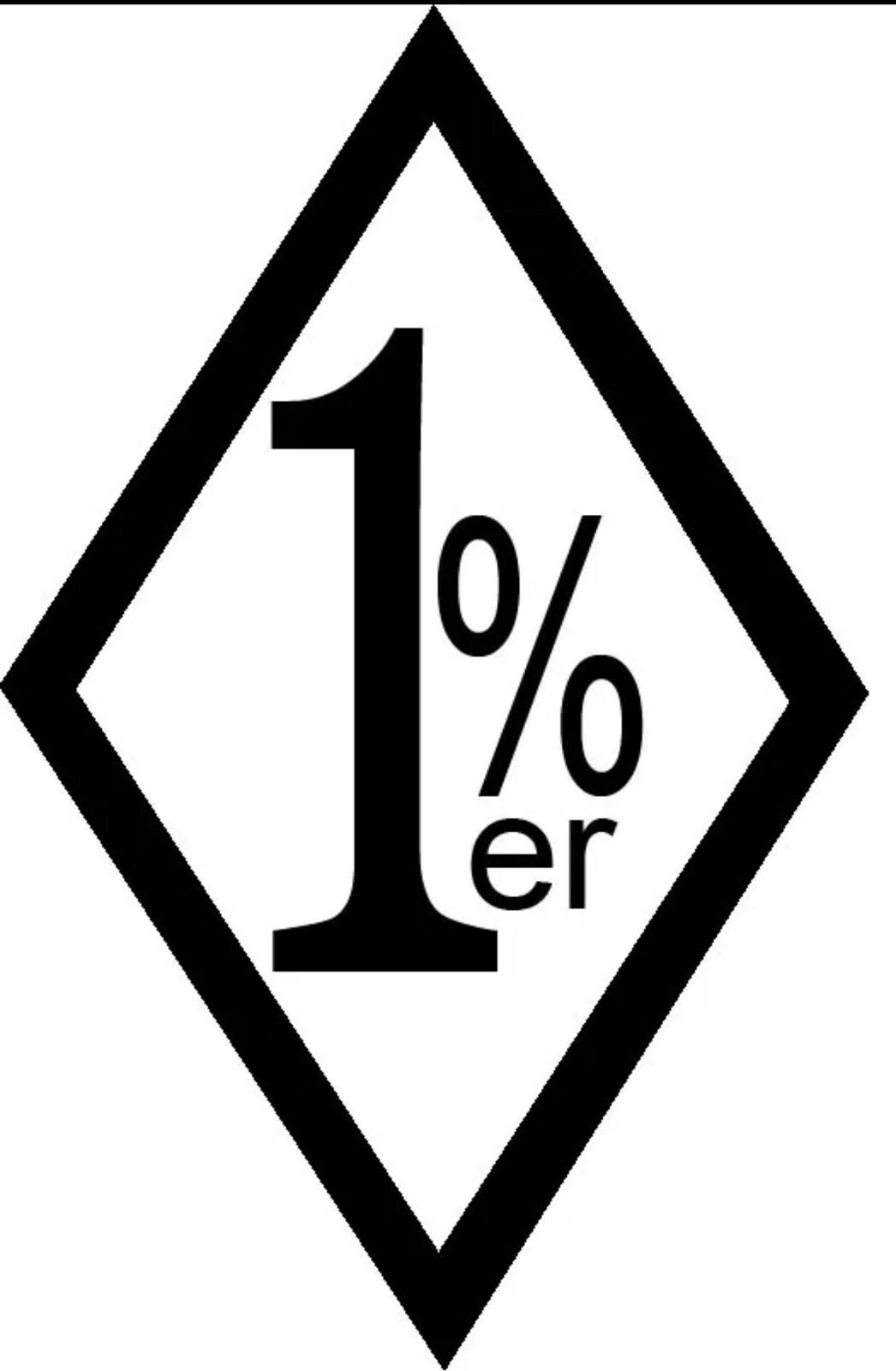 1%er One Percent Outlaw Biker Vinyl Sticker Decal- Choose Size & Color