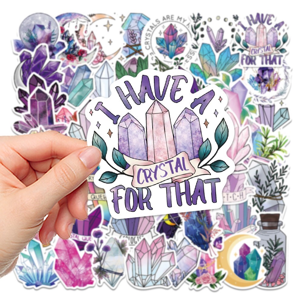 50pcs SPIRITUAL Stickers Pack, Crystal Potion Gothic Stickers, #193