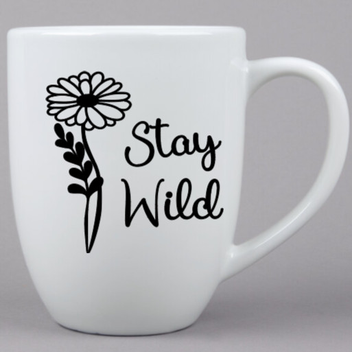 Stay Wild Flower Vinyl Decal Bumper Sticker Car Truck SUV Window Mirror Art