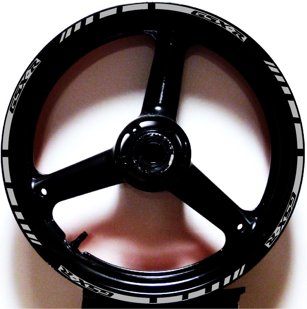 CUSTOM 2 TONE GP RIM STRIPES WHEEL DECALS TAPE STICKERS SUZUKI GSXR 600 750 1000