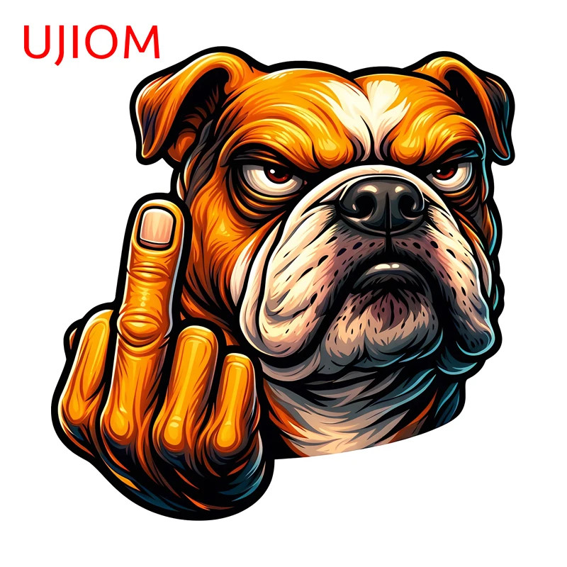 UJIOM One-finger Dog Meme Wall Stickers Graffiti Decal Living Room Decoration