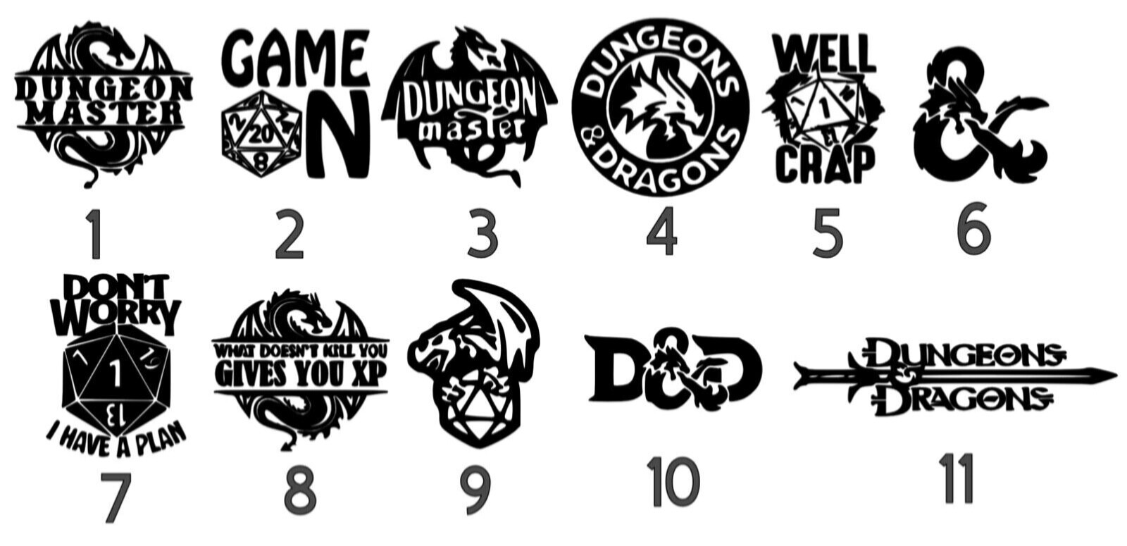 Dungeons & Dragons vinyl decal (read description)