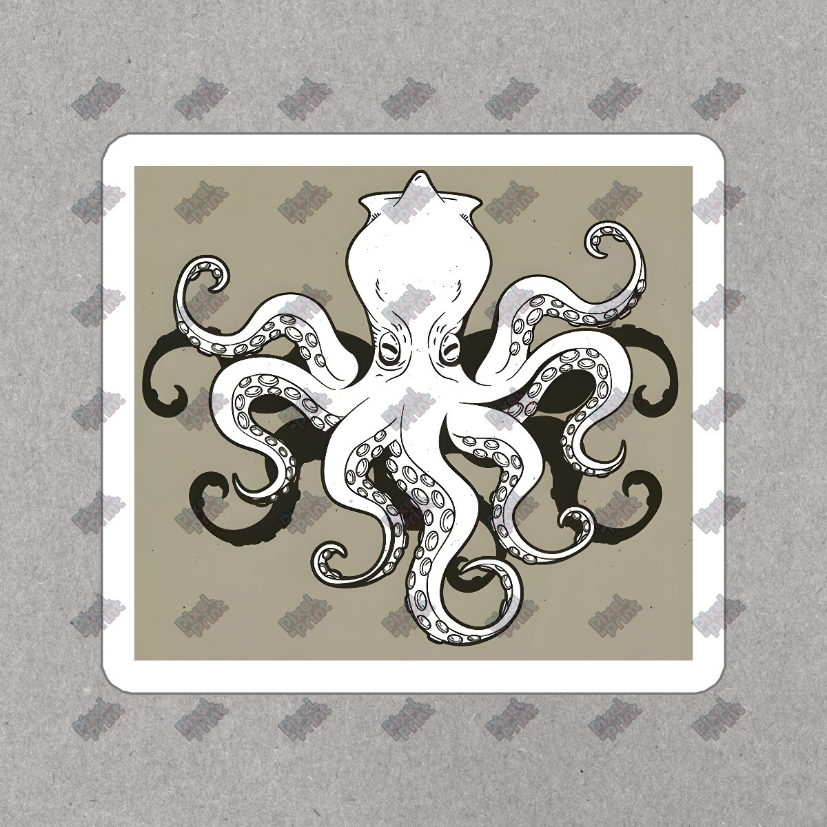 Artistic Octopus Vinyl Sticker Ocean Life Decal Perfect for Water #994541