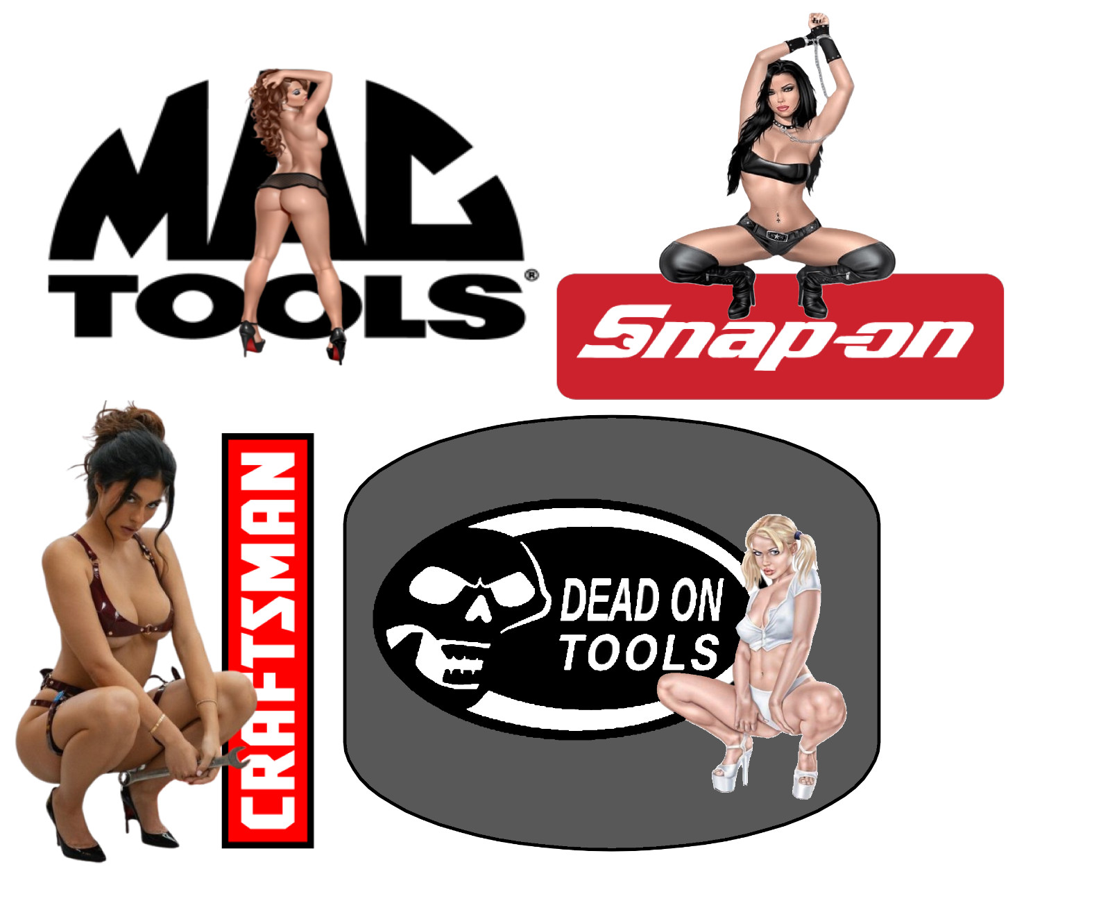 Pin UP Tool GIRL Waterproof Decals Stickers