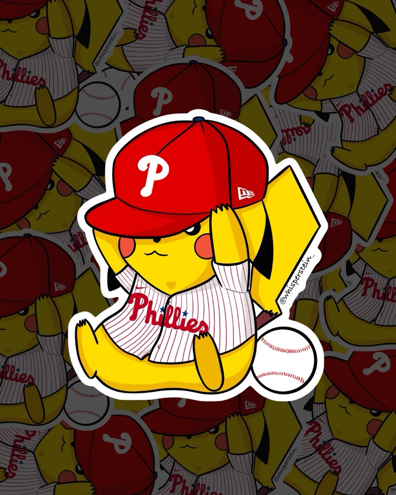Phillies Pikachu Sticker