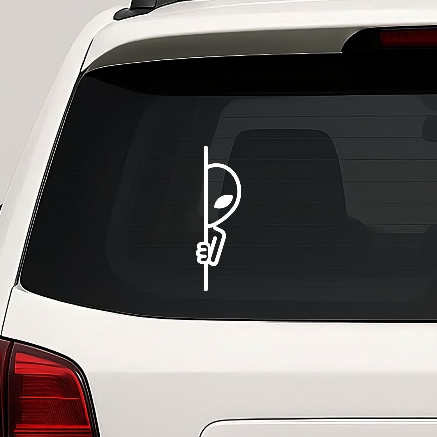 Alien Peeking Vinyl Die Cut Decal Sticker – UFO ET Extraterrestrial Gray Peek
