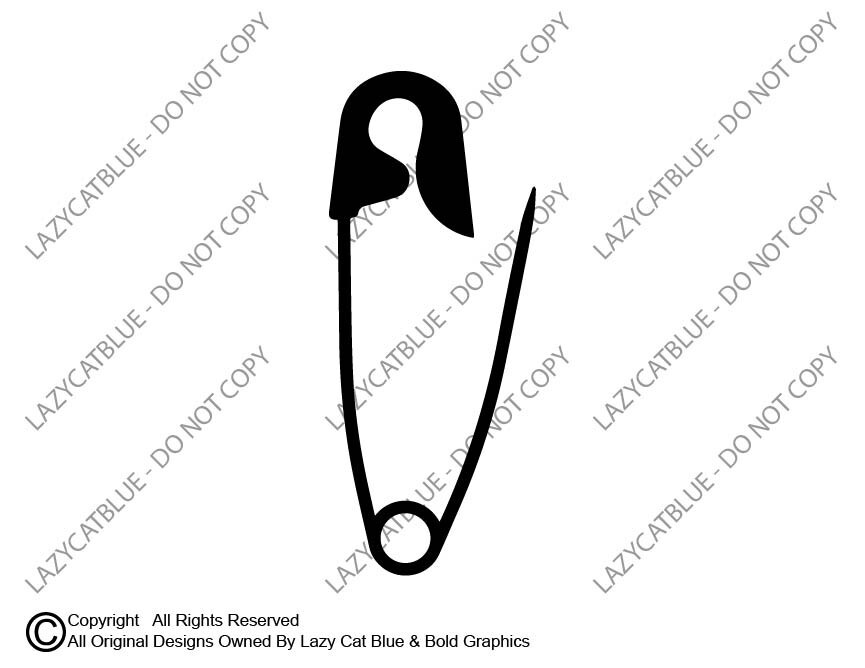 Safety Pin Decal Sticker Ally Safe Space Friendship Movement Blue Dem Support