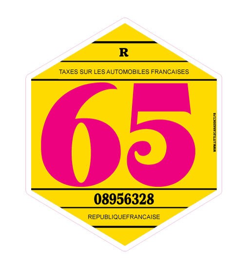 Tax Sticker Car Sticker Decal, Old Classic Car Custom Windshield Sticker