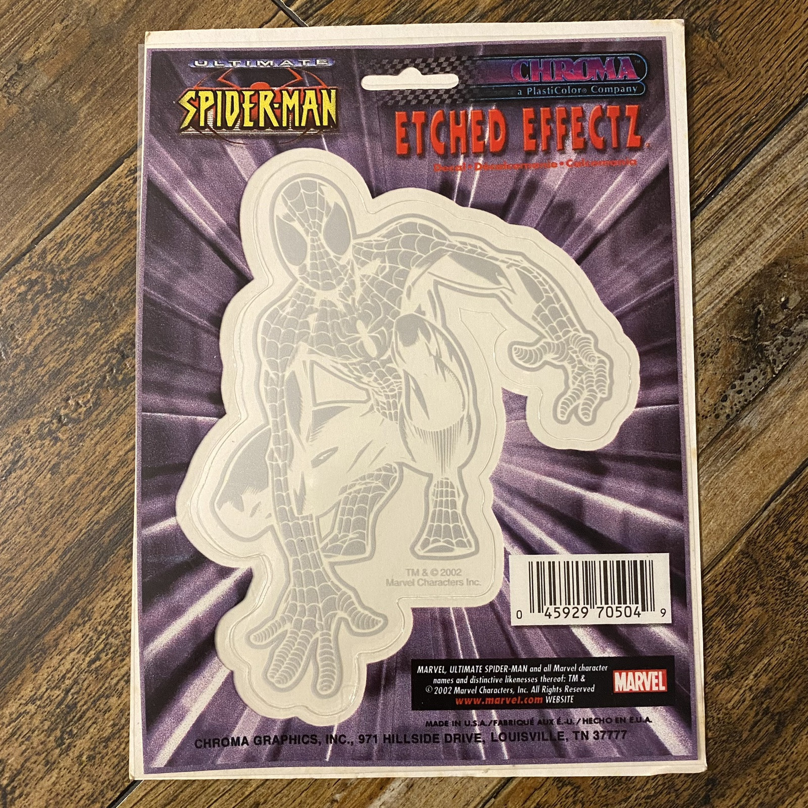 LOT OF 25 Marvel Spider-Man Etched Effectz Decal 2002 Clear Transparent Bulk