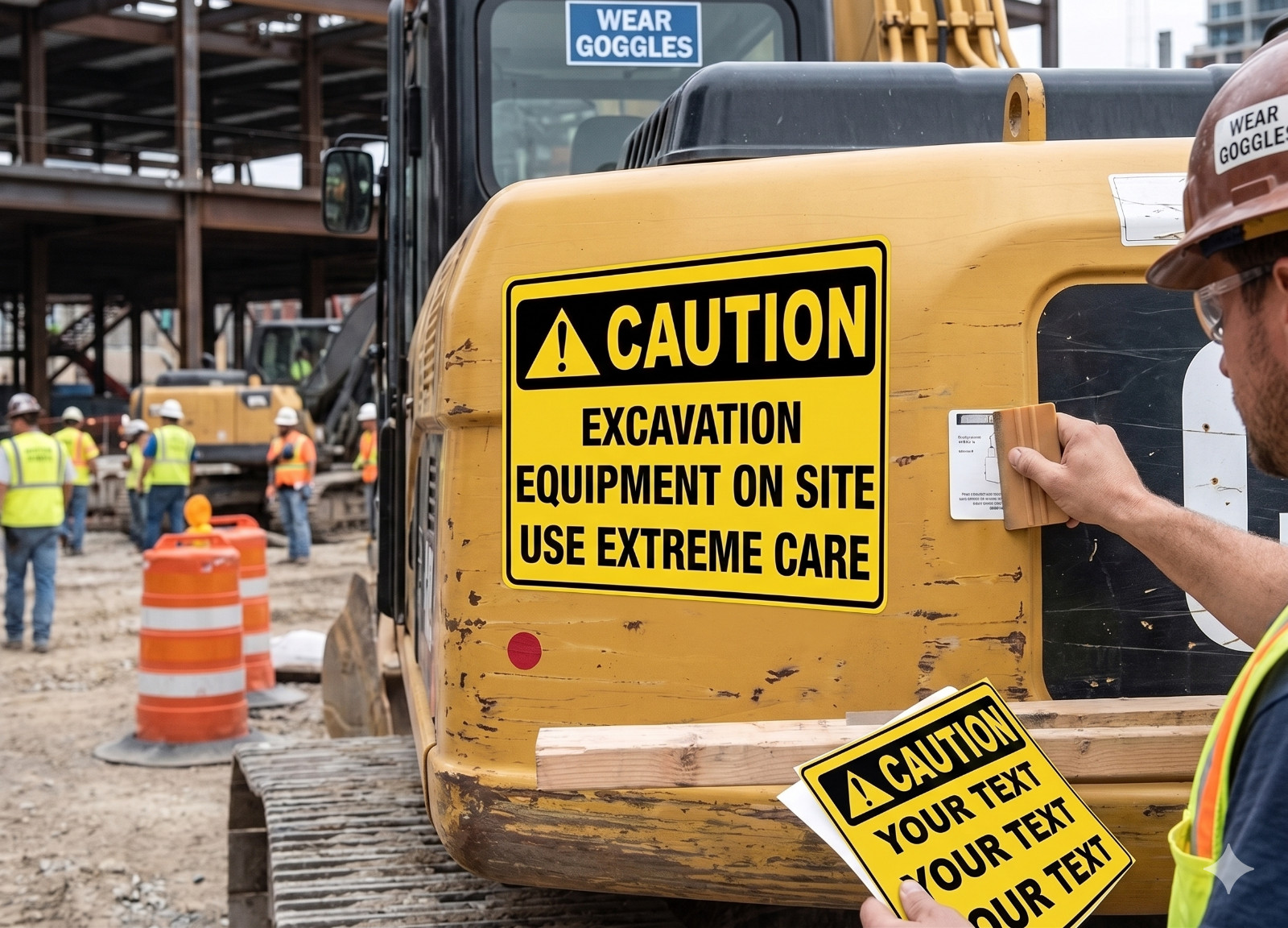 CAUTION CUSTOM TEXT DECAL SAFETY SIGN STICKER NOVELTY SAFETY Warning Alert