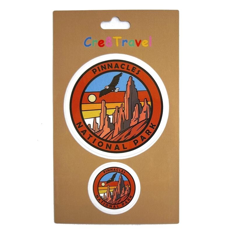 Pinnacles National Park Sticker Set – 2-Pack Vinyl Stickers (2" & 1")