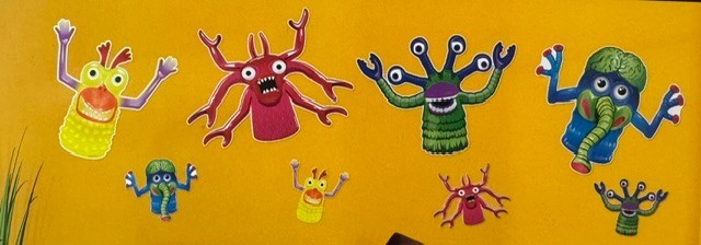 Archie Mcphee Wall Monsters Removable Decals Set of 8 NEW SEALED Ships FREE USA