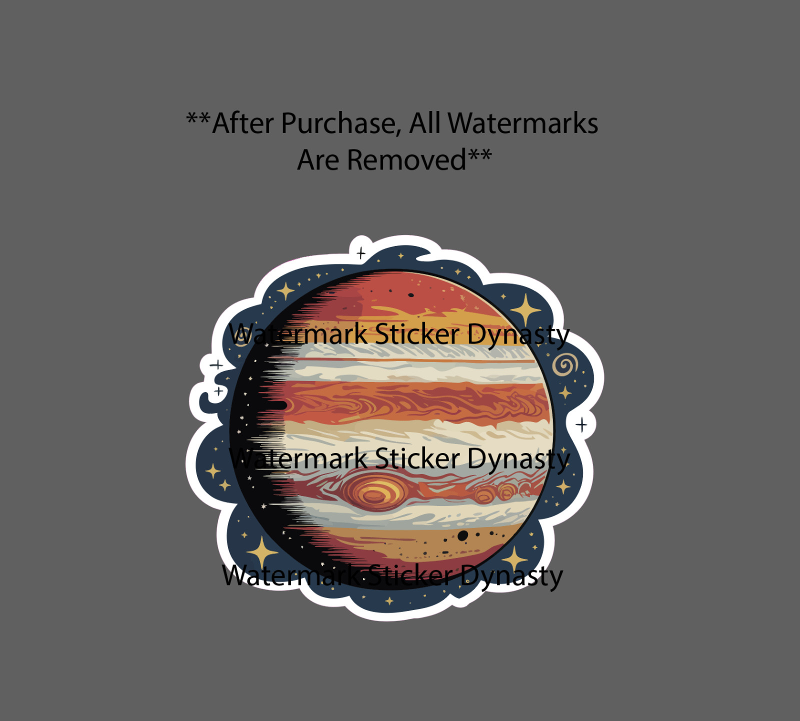 Jupiter Sticker Waterproof Decal Planet Space Universe Galaxy Gift NEW