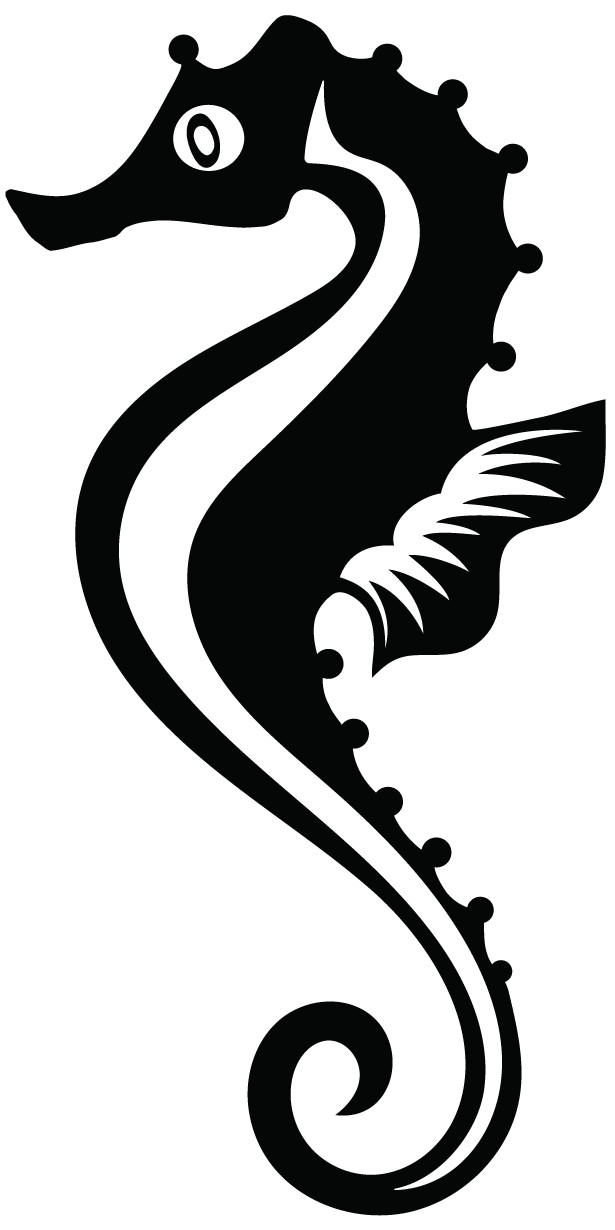 Sea Horse Decal Multicolor Made In USA