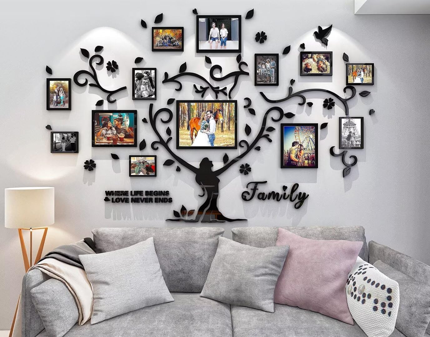 3D Sticker Decal Wall – Family Tree Decor DIY Picture Frames 4 * 6 5 * 7 8 * …