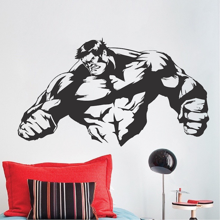 Hulk Wall Decal Marvel Avengers Wall Mural Vinyl Removable Superhero Design, s92