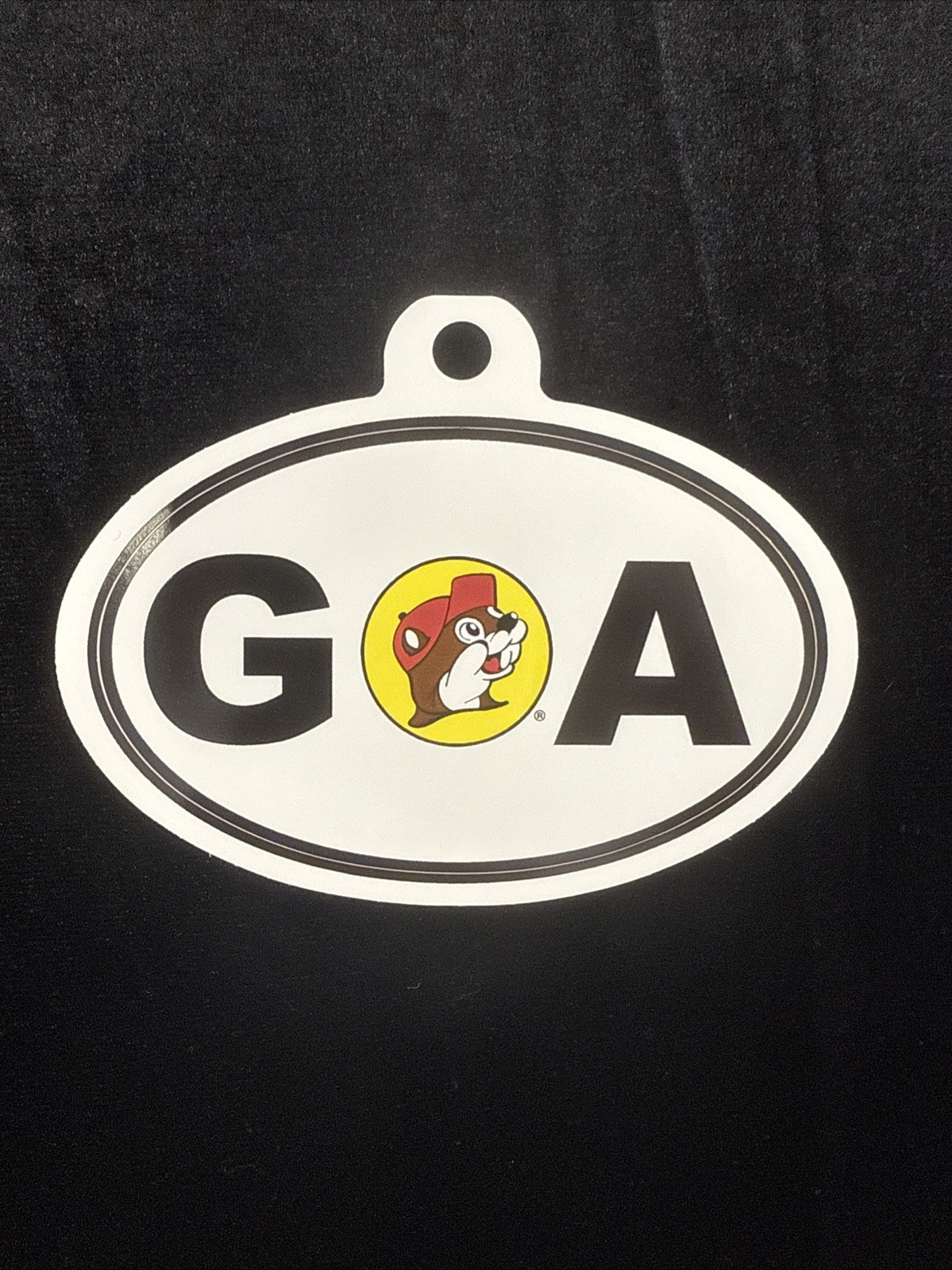 Buc-ee's Logo Georgia Oval Sticker 3 3/4” X 2 3/8”