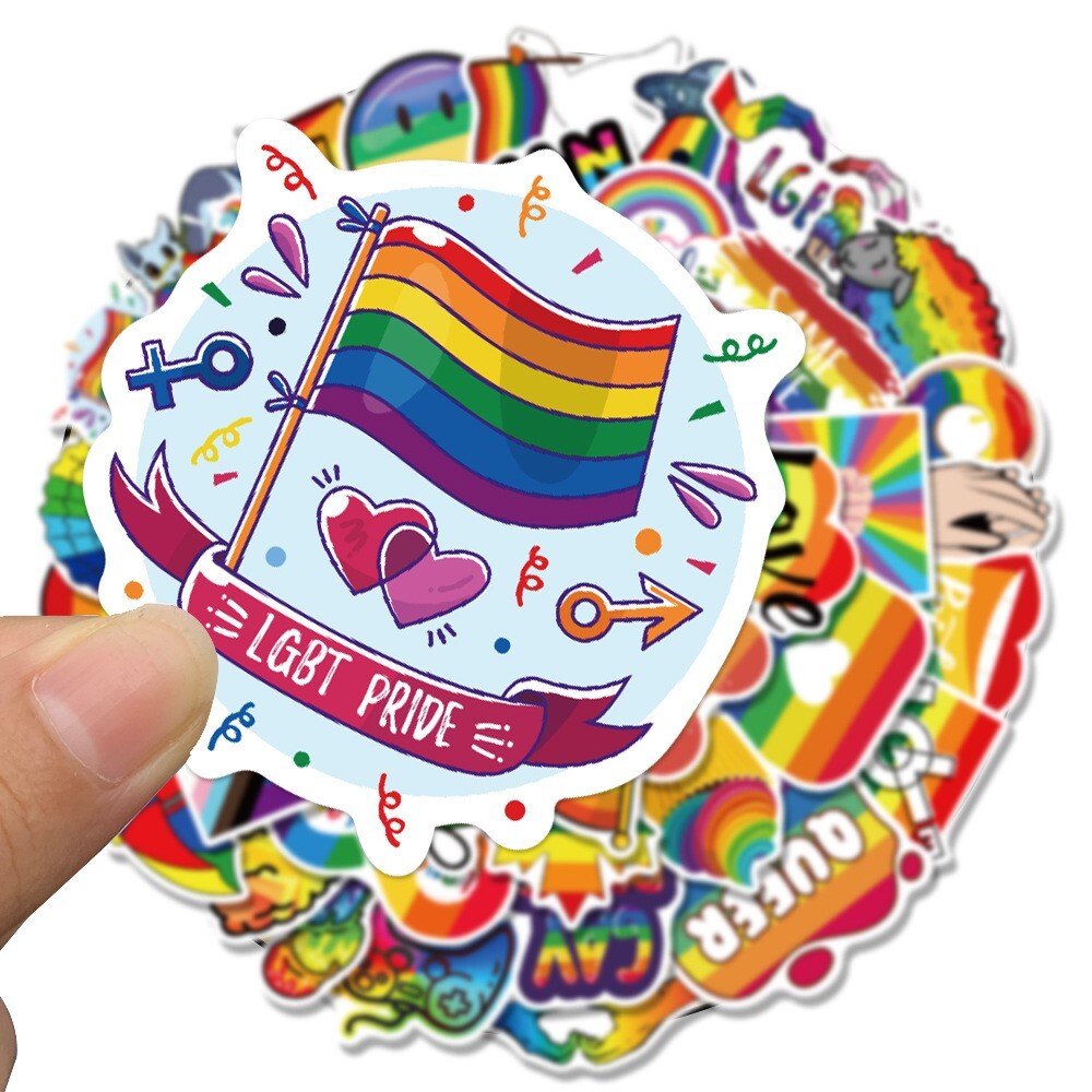 200 pcs LGBTQ Pride Stickers, Gay Lesbian Equal LOVE Waterproof