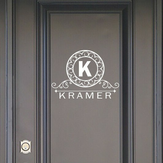Monogram Decals – Free Shipping, Door Decal, Wall Decal, Door Art, Home Decor