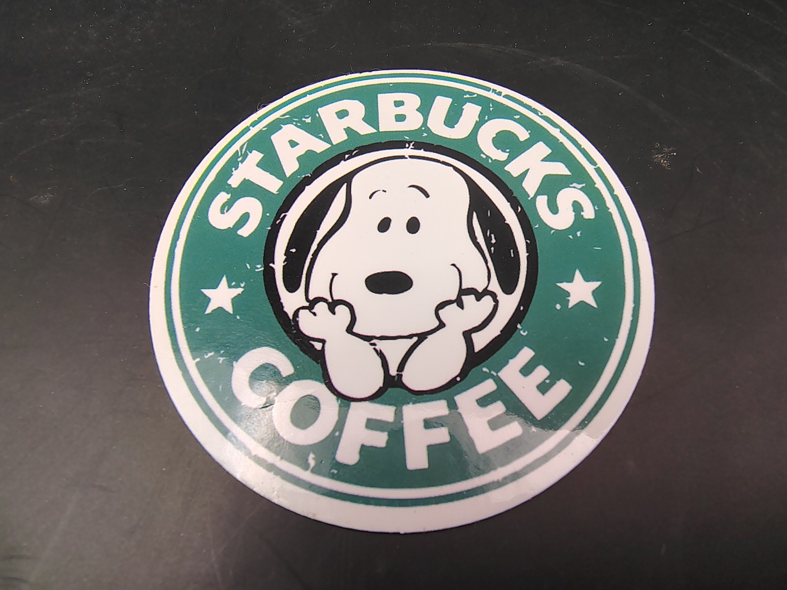 RARE Snoopy Starbucks Coffee Vinyl Decal Sticker Peanuts Series SHIPS FREE