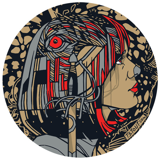 Tyler Stout 2022 Girl Circle Sticker