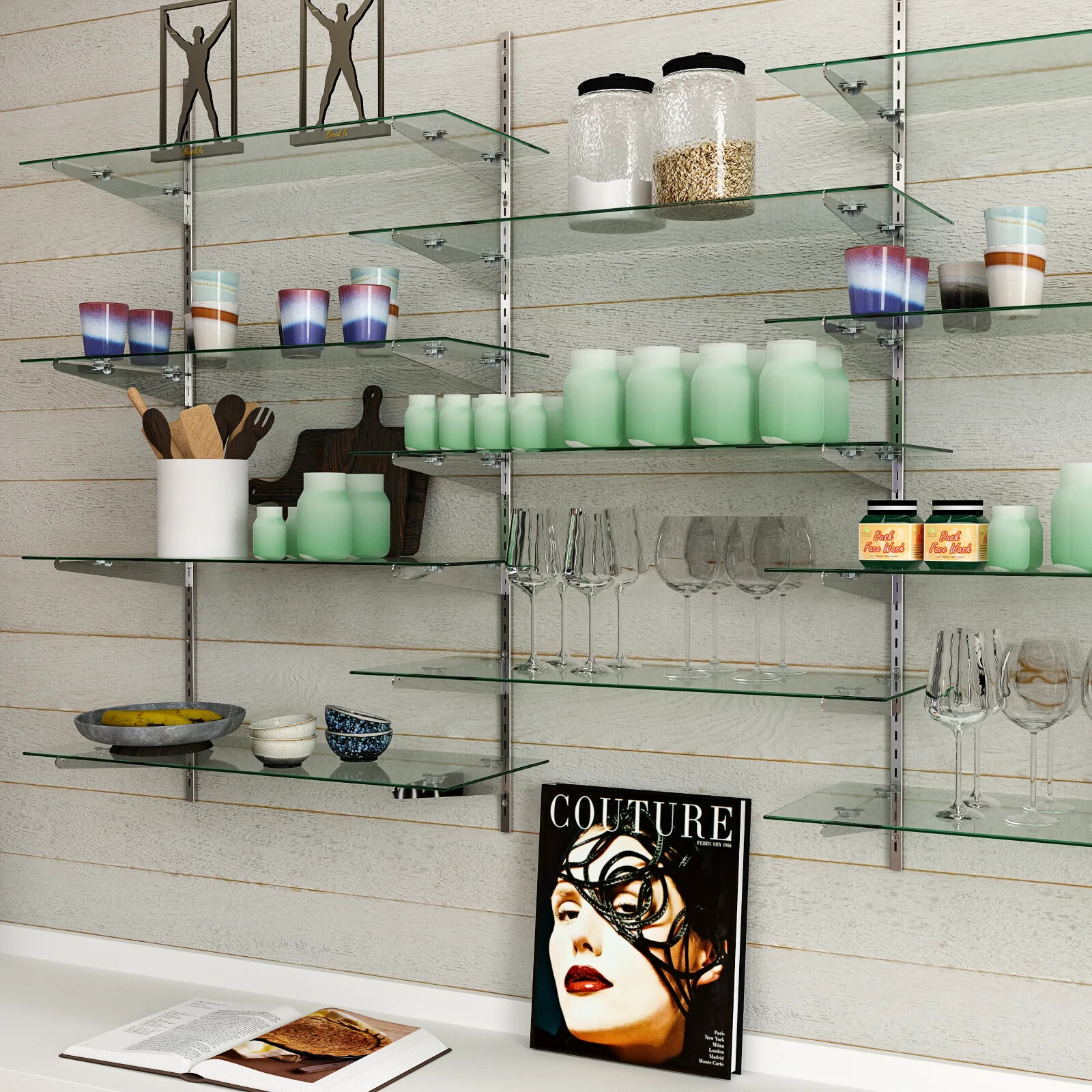 12"W X 36"L Tempered Glass Shelves Econoco SHGL1236 (Pack Of 5)