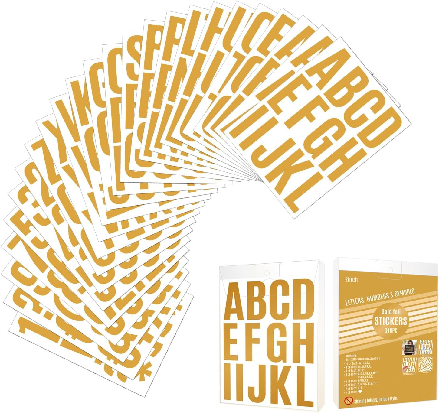 Letter ABC Sticker Large 2.5 Inch Alphabet Vinyl Decals for Poster Bulletin Boar