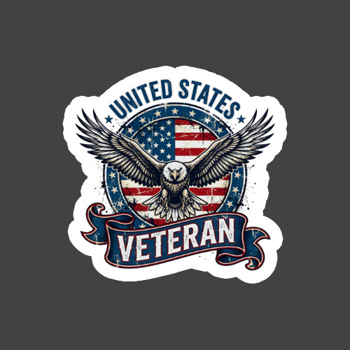 Patriotic Sticker Vinyl Decal United States Veteran Eagle Flag USA