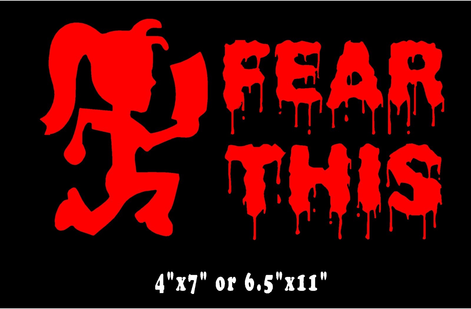 Hatchet Girl Decal Fear This Choose Size & Color ICP Vinyl Juggalo Sticker