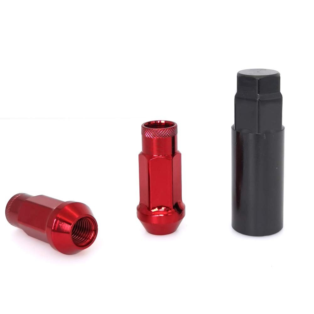 Lug Nuts M12X1.25 Open End Wheel Nuts,Taper Acorn Seat, Forged Locknut Racing Nu