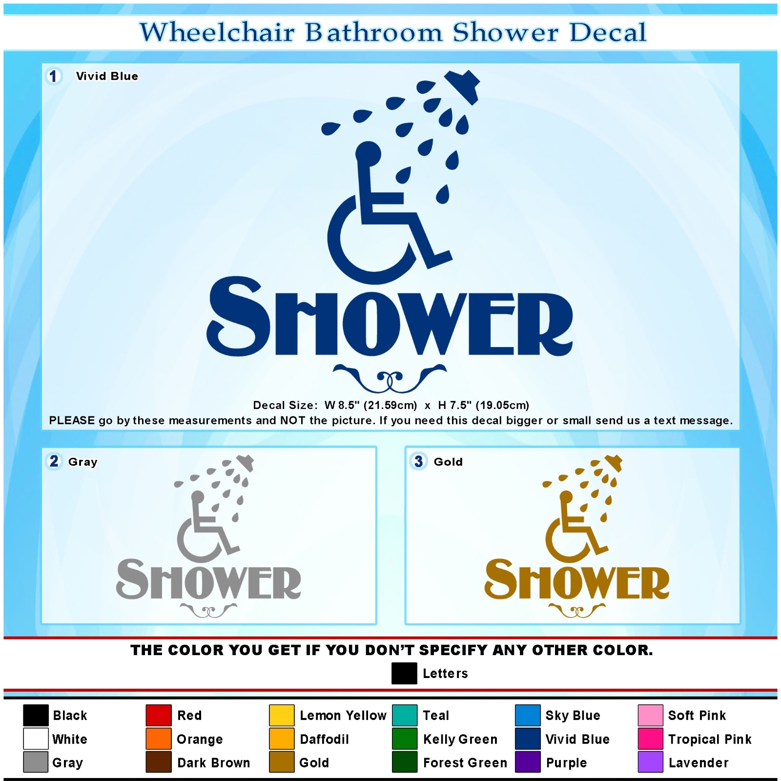Wheelchair Restroom vinyl Sticker door Bathroom Sign Men Women Art Decal 136